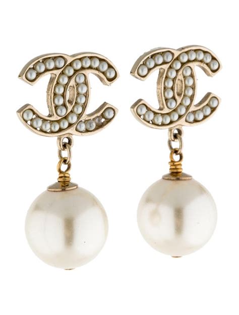 chanel inspired pearl drop earrings|chanel drop earrings karren brady.